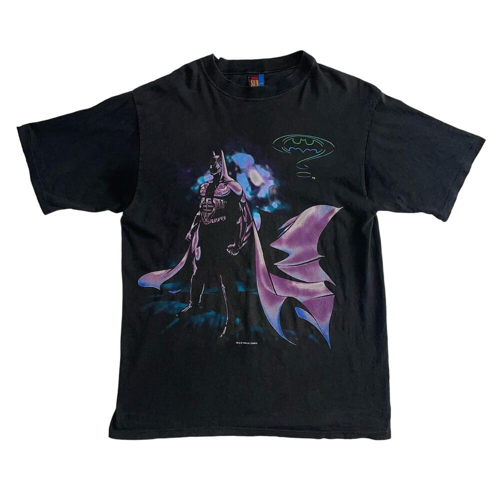 Vtg 90s Batman Forever DC Comics Schumacher Movie Promo Sun Sportswear T-shirt